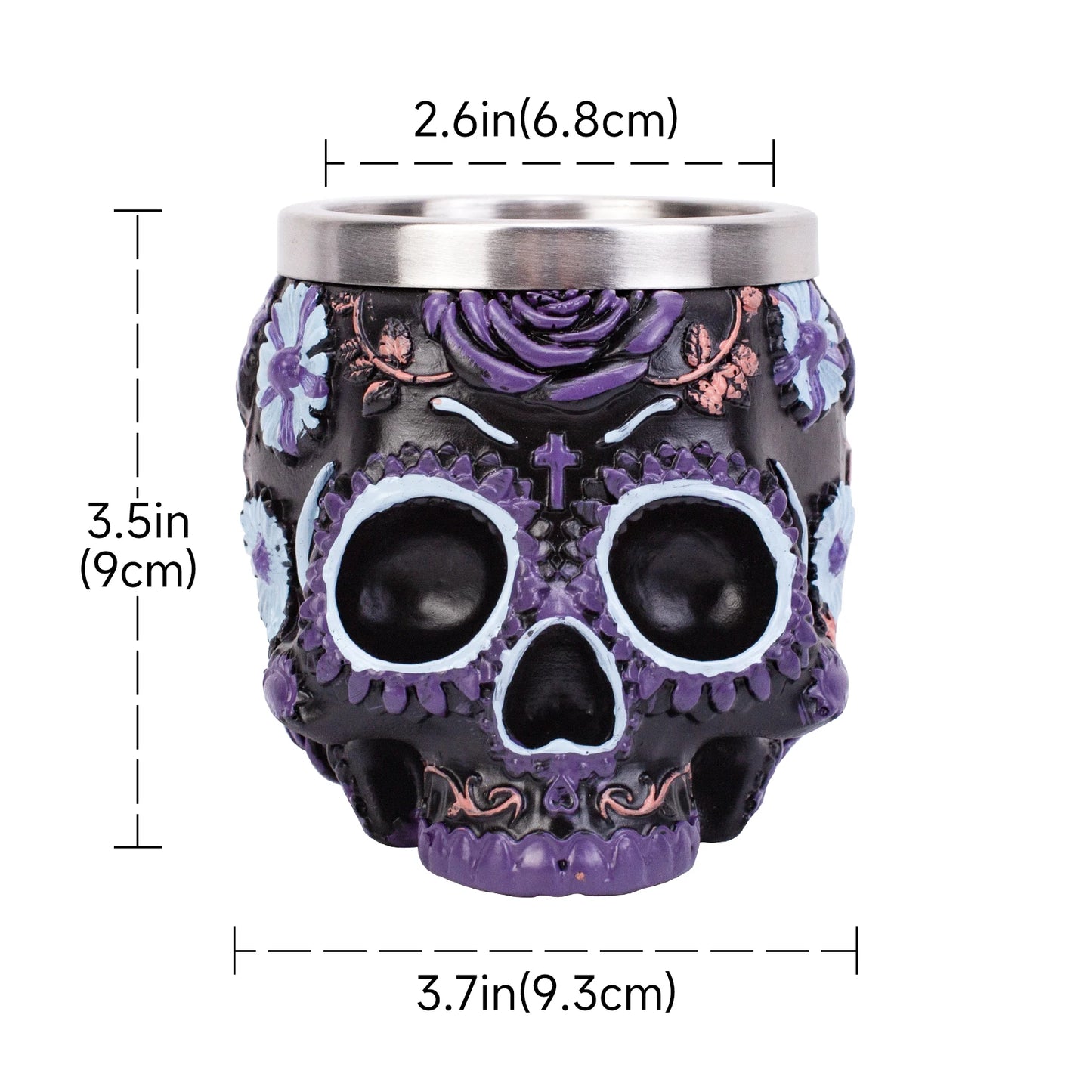 Skull Wine Glass Stainless Steel