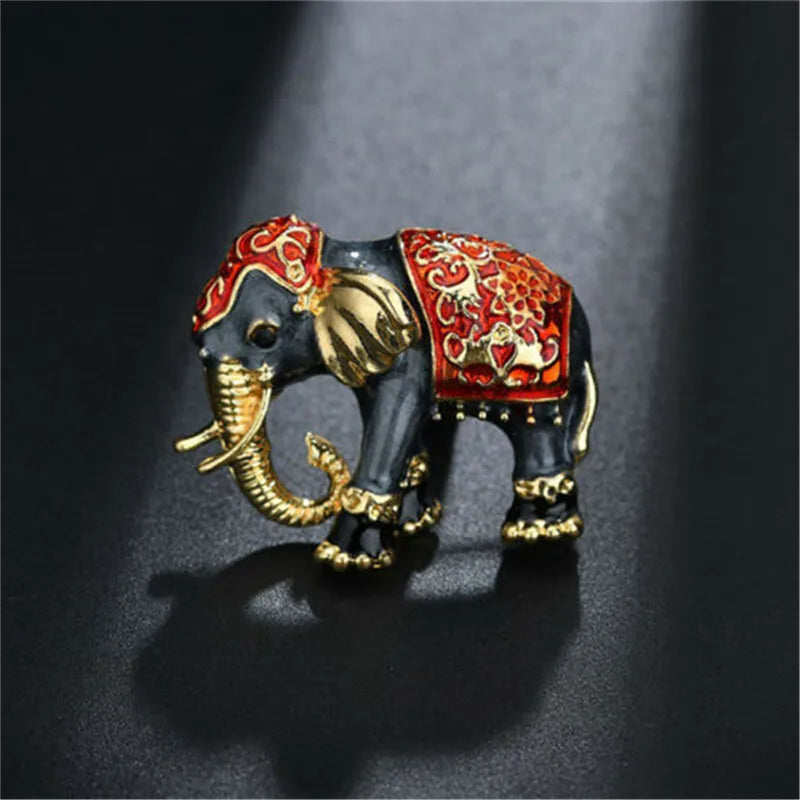 Elephant Shape Brooch Crystal Pins Brooches