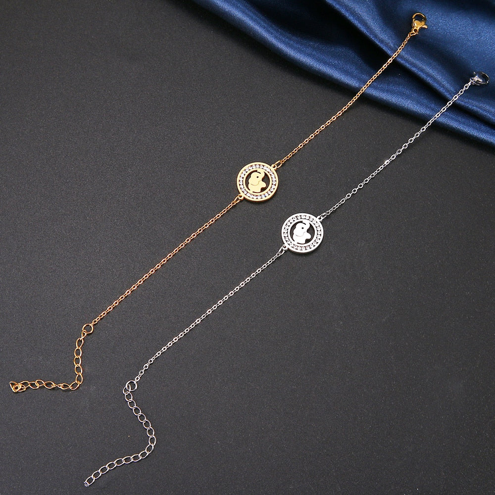 Crystal Bracelet Elephant Round Bracelet