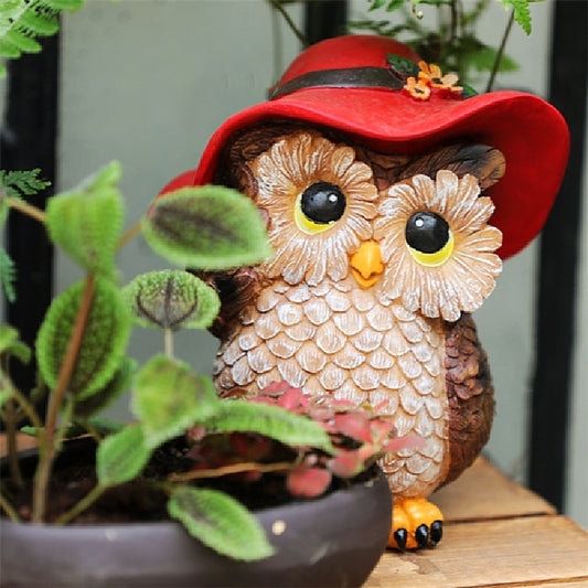 Owl Cute Figurines Resin