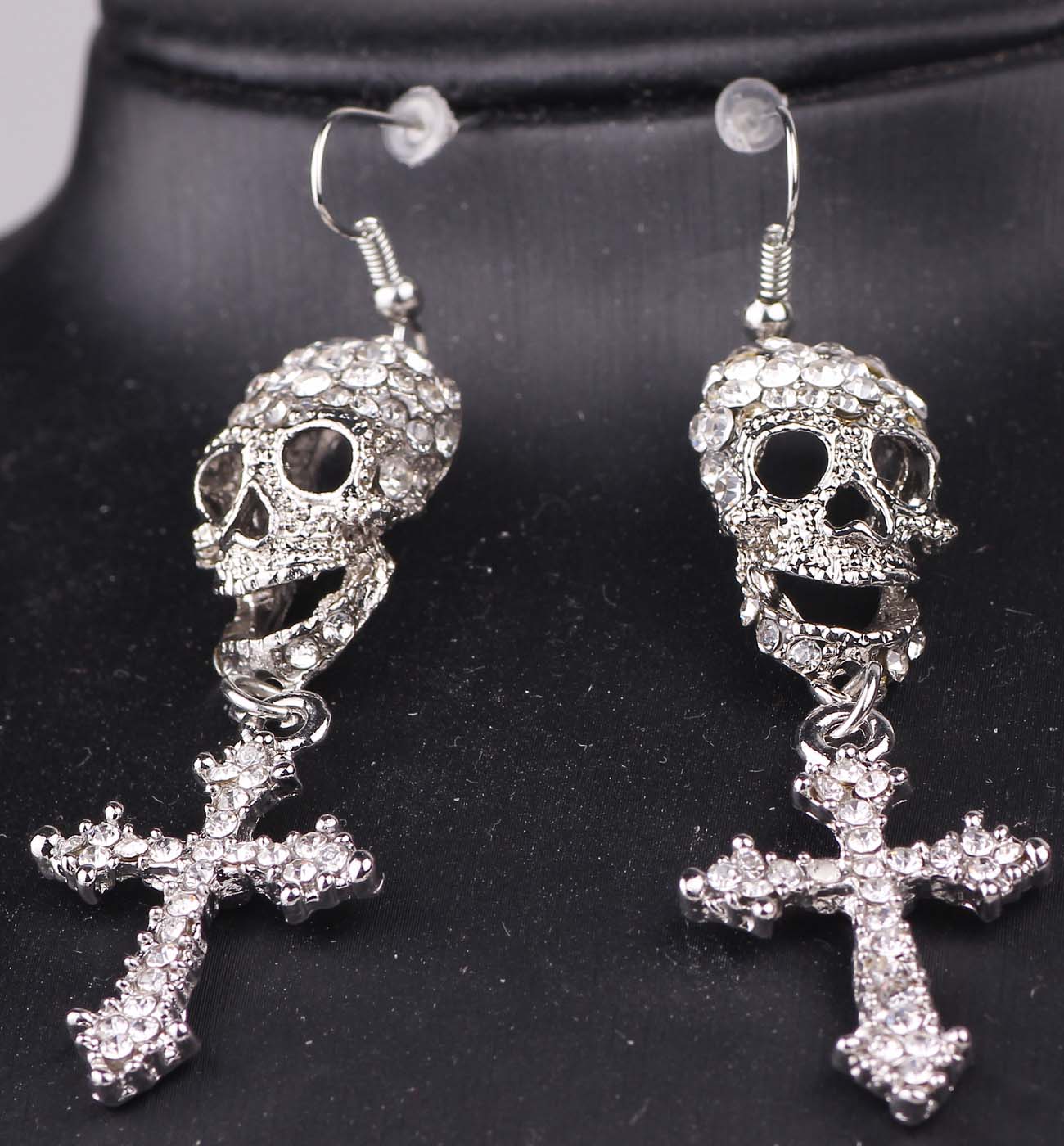 Skull Crystal Earrings