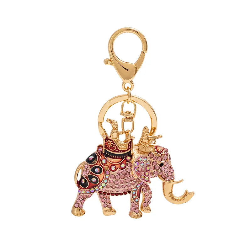 Elephant Keychains Crystal Rhinestone