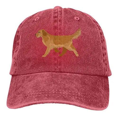 Dog Golden Retriever Denim Cap Baseball Adjustable
