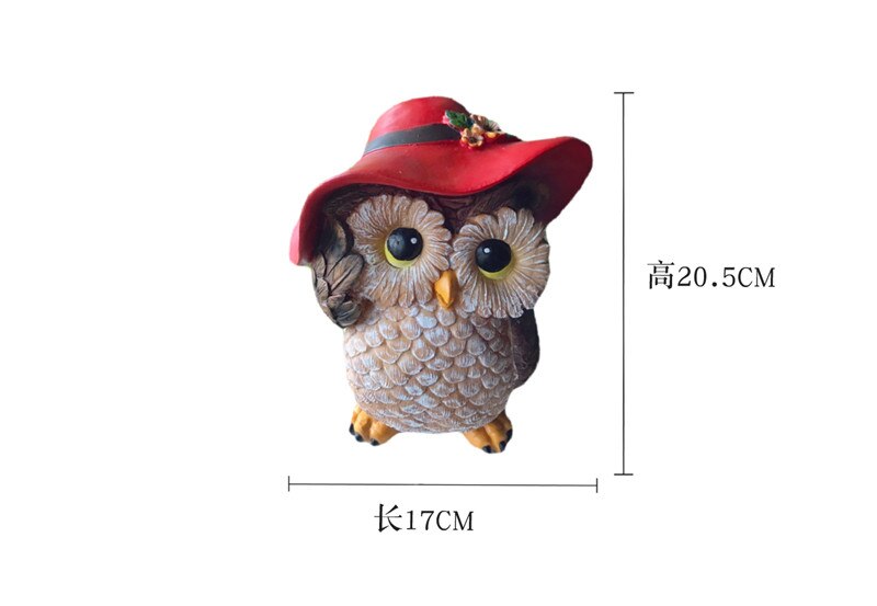 Owl Cute Figurines Resin