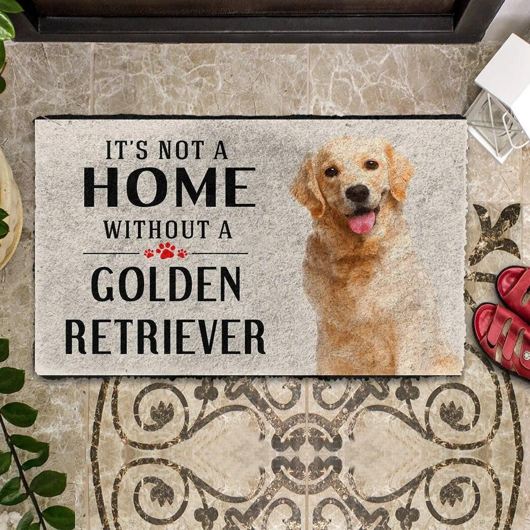 Dog Golden Retriever Doormat Non-Slip 3D