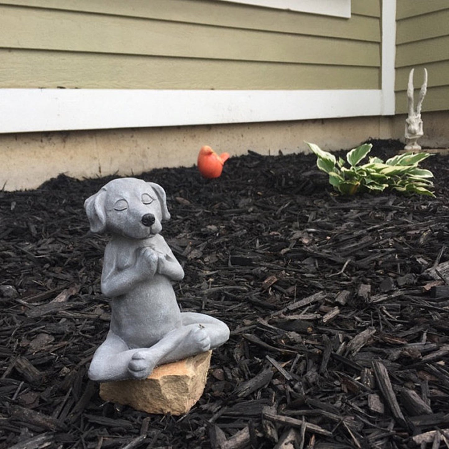 Cute Dog Meditation Statue Resin Statue