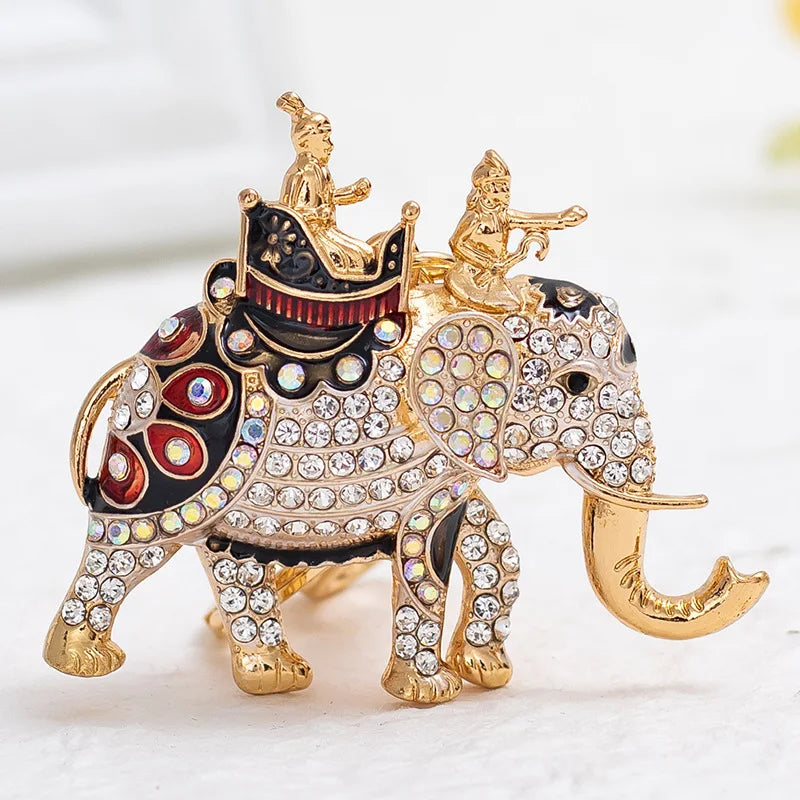 Elephant Keychains Crystal Rhinestone