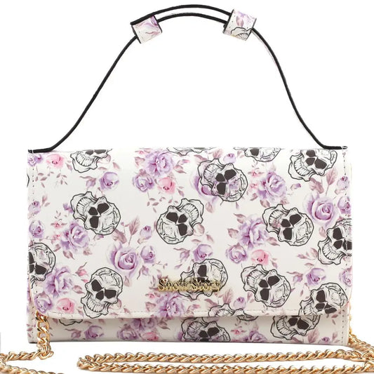 Skull Wallet Clutch Handbag Cross-body