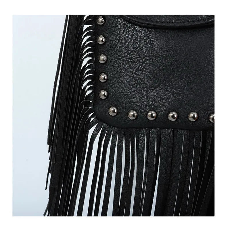 Native Square Flap Bags Crossbody Bags Rivet Tassel