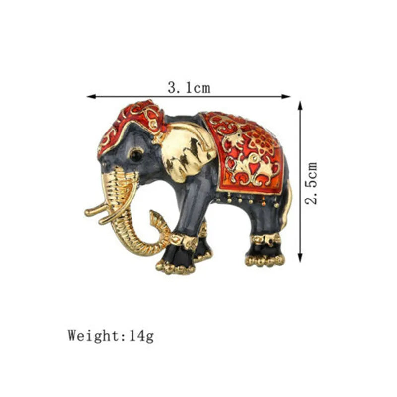 Elephant Shape Brooch Crystal Pins Brooches