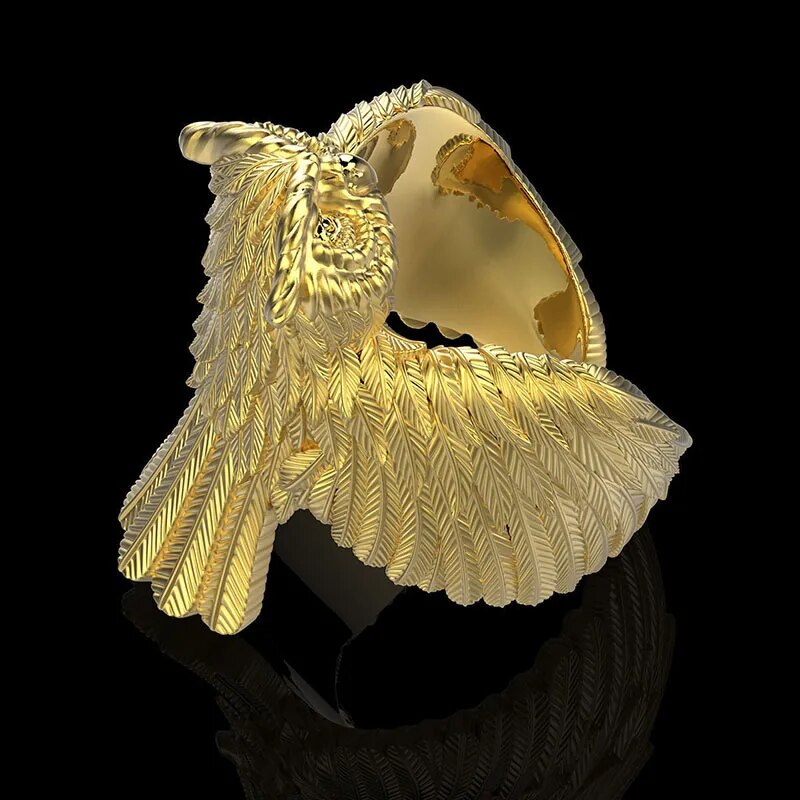 Owl Golden Metal Ring