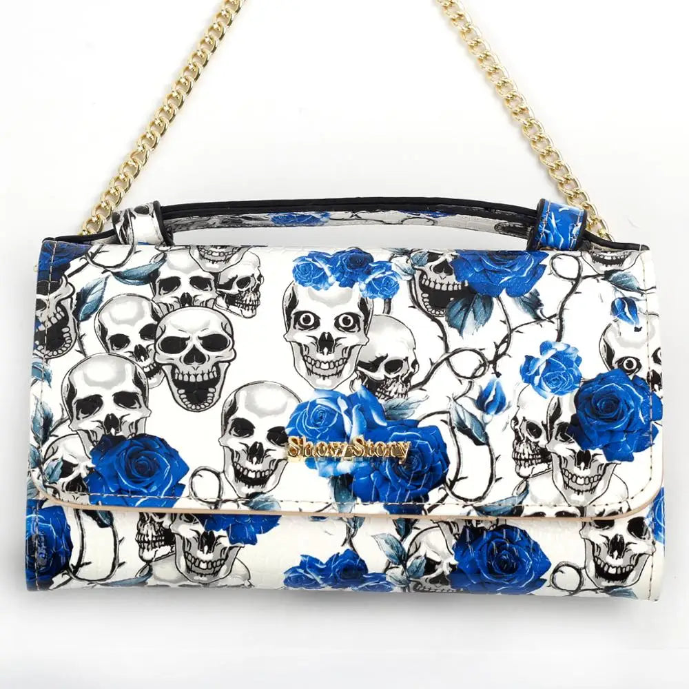 Skull Wallet Handbag Cross-body Bag