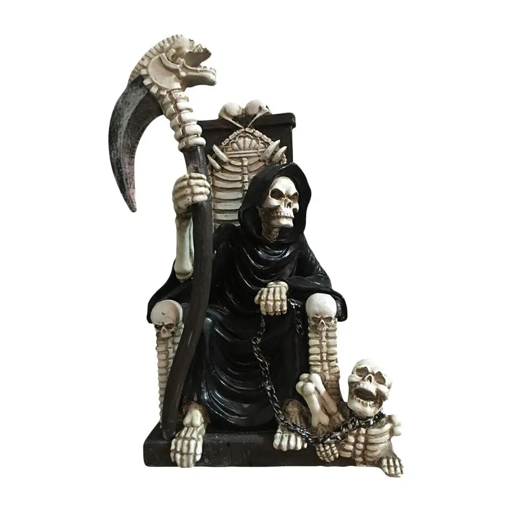 Skull Throne Statue Sculpture Figure