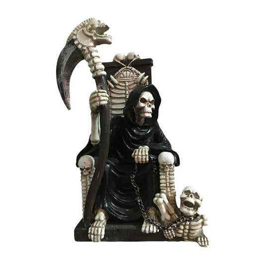 Skull Throne Statue Sculpture Figure