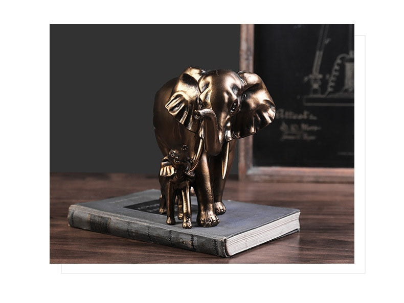 Elephant Statue Resin Retro Figurine