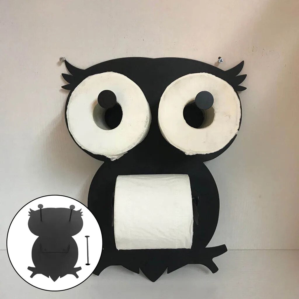 Owl Rack Toilet Paper Metal