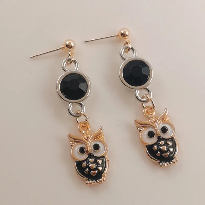 Owl Sweet Earrings Gold Color