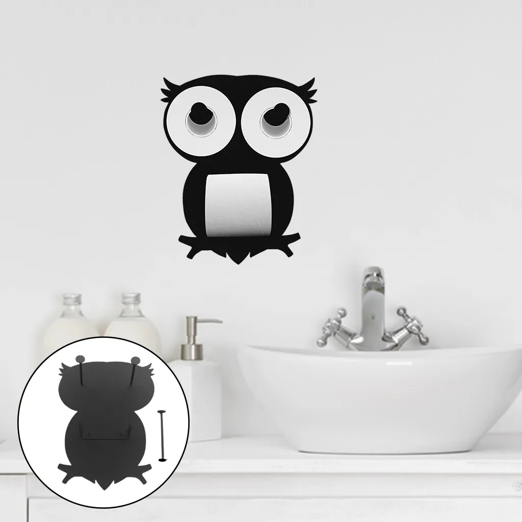 Owl Rack Toilet Paper Metal