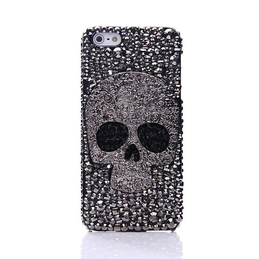 Skull Diamond Sapphire Metal Eye Phone Case
