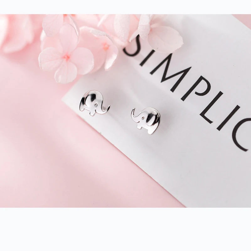 Elephant Earrings 925 Sterling Silver