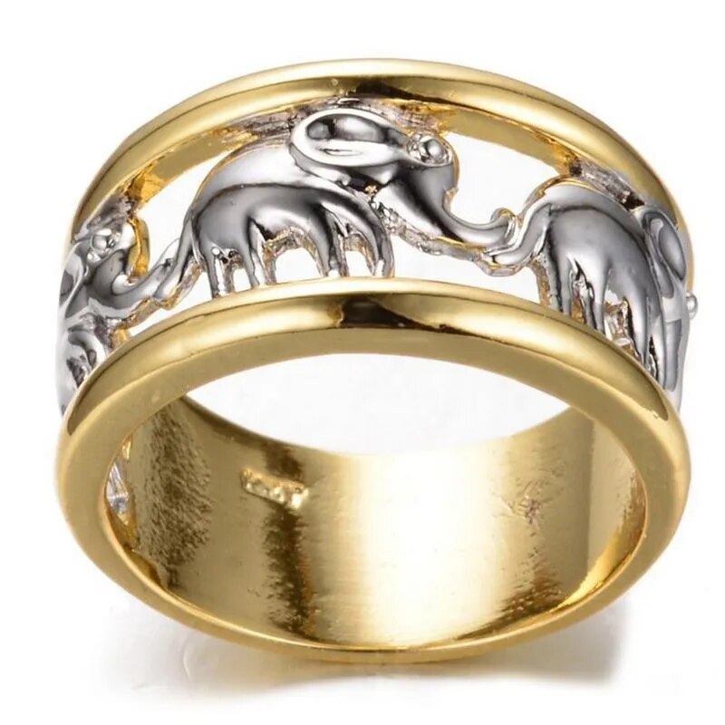 Elephant Ring Gold Color