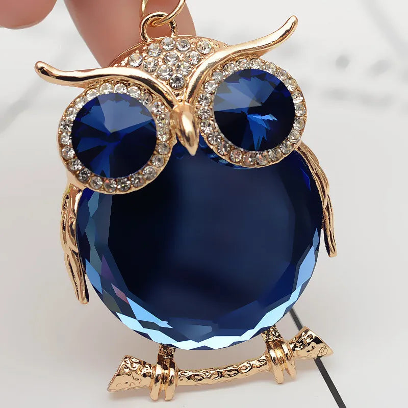 Owl Crystal Keychain Rhinestone