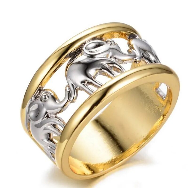 Elephant Ring Gold Color