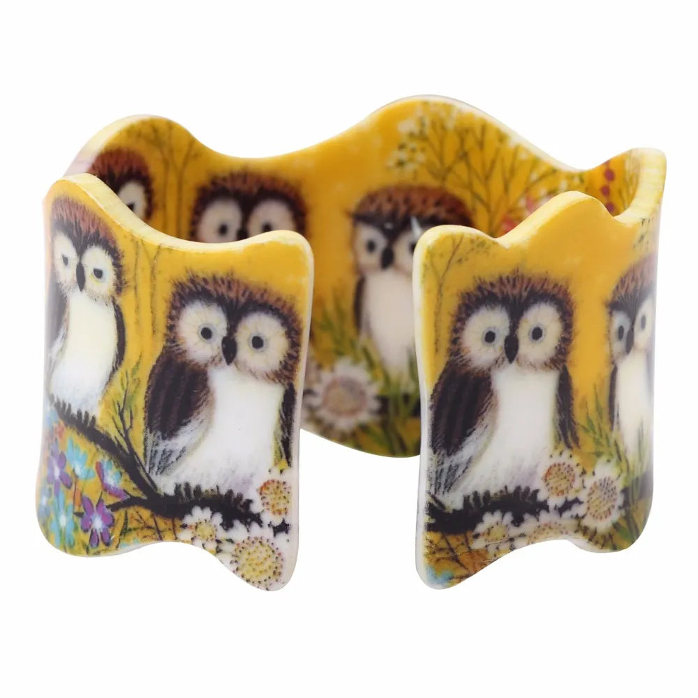 Owl Pattern Love Bangles Bracelet