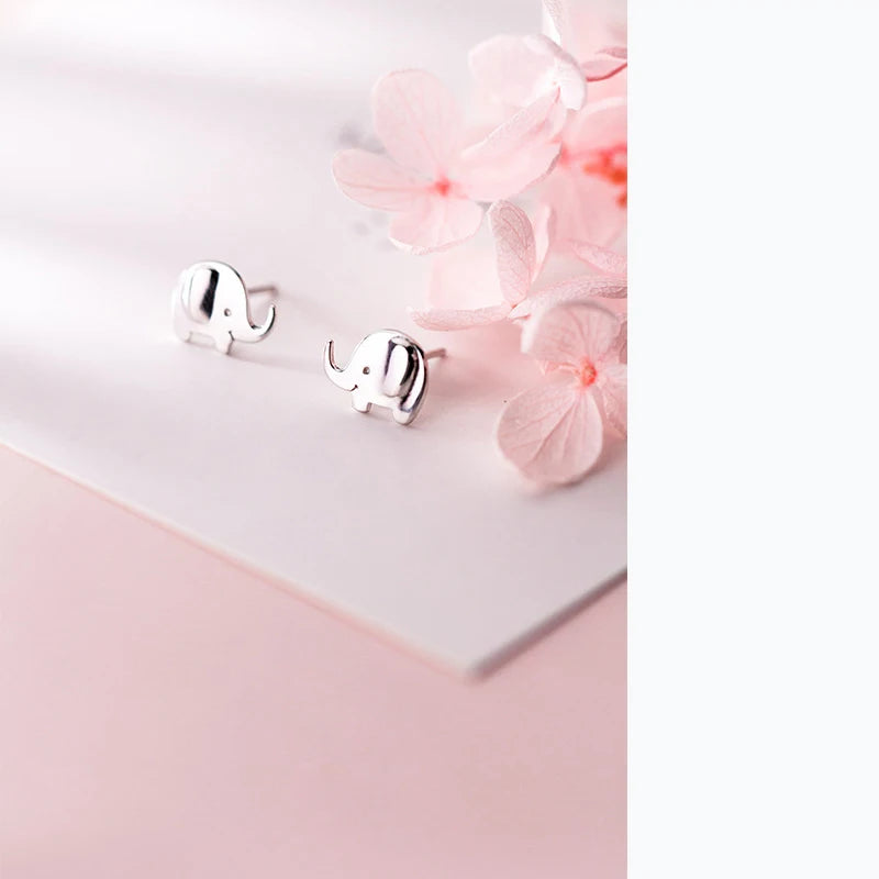 Elephant Earrings 925 Sterling Silver