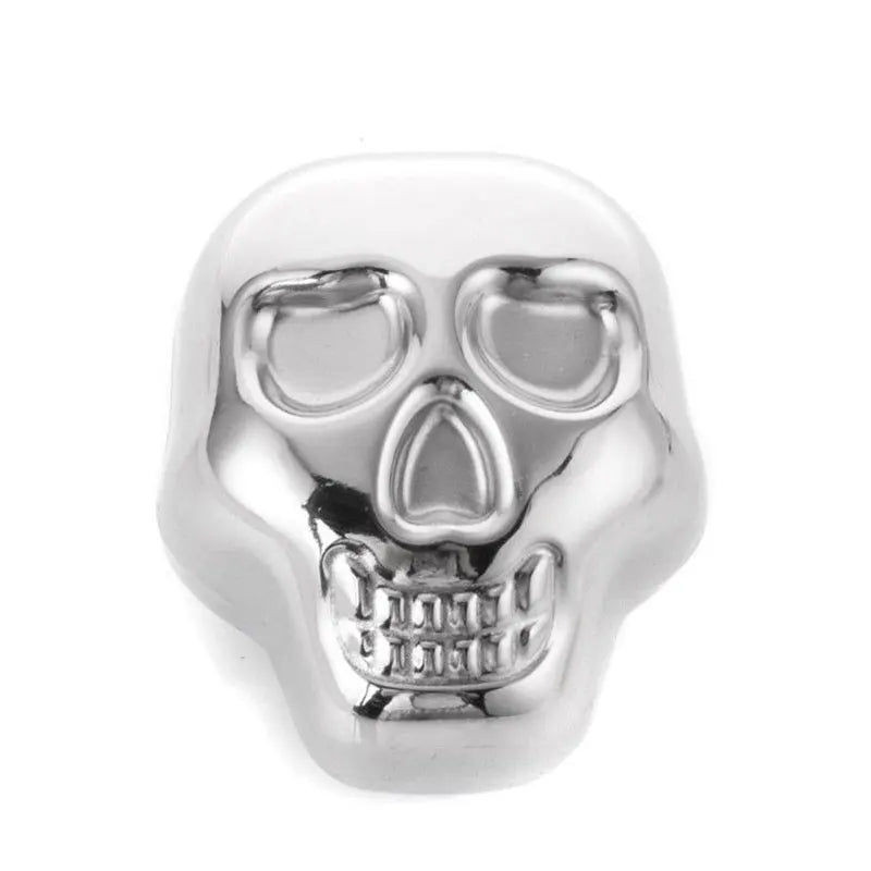 Skull Stainless Steel Ice Cube Drink Beer Cooling Stone Freezing