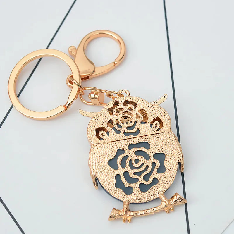 Owl Crystal Keychain Rhinestone
