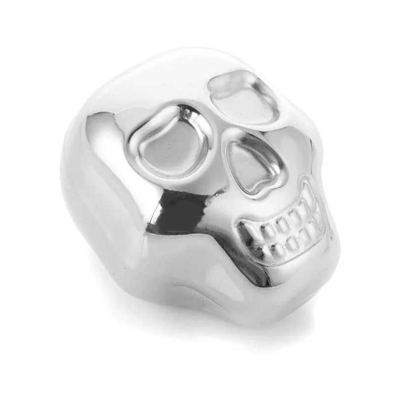 Skull Stainless Steel Ice Cube Drink Beer Cooling Stone Freezing