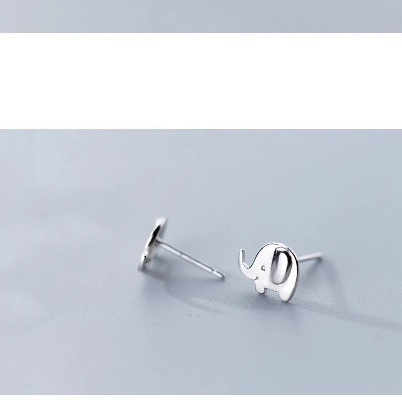 Elephant Earrings 925 Sterling Silver