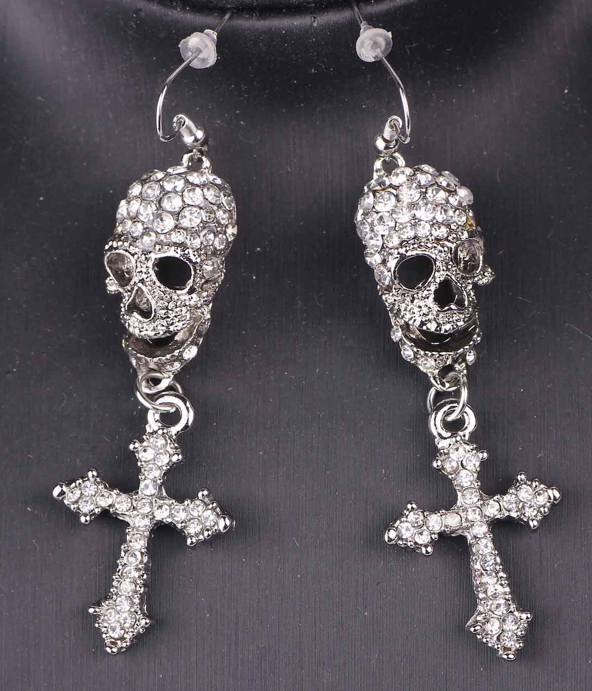 Skull Crystal Earrings
