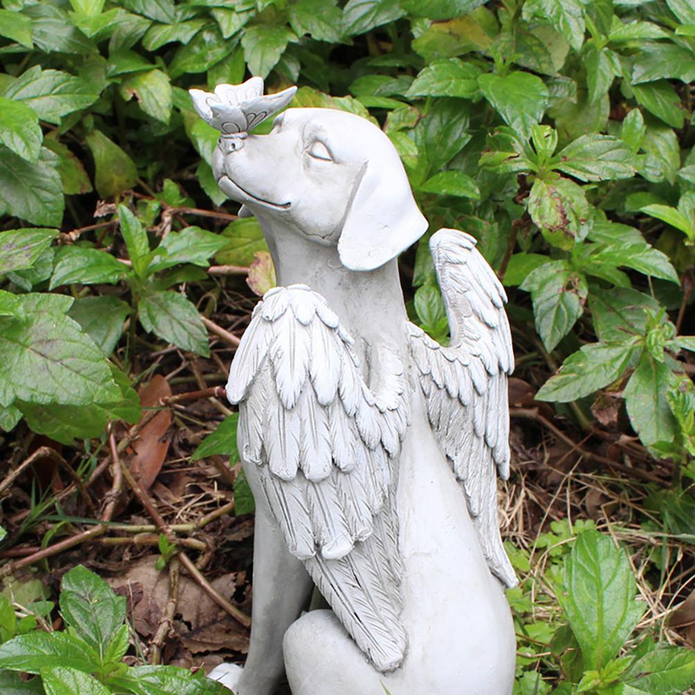 Resin Angel Dog Sculpture Statue