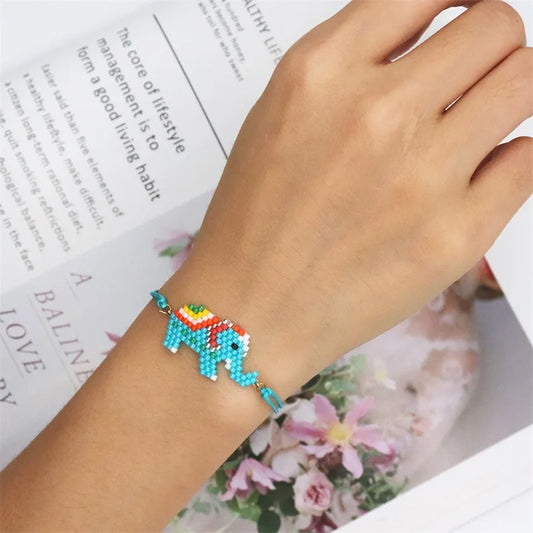 Elephant Pattern Bracelets Bohemian Handmade Bead