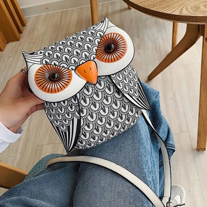Owl PU Leather Handbag Crossbody