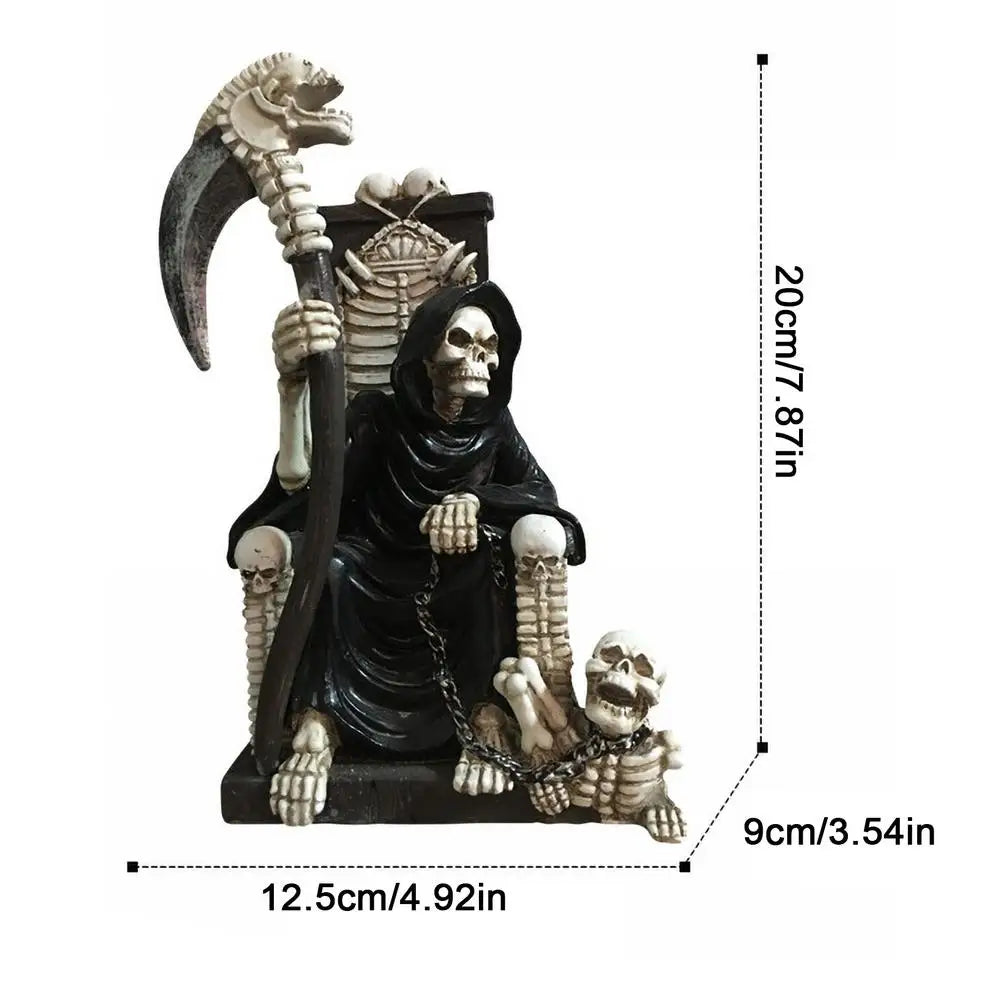 Skull Throne Statue Sculpture Figure