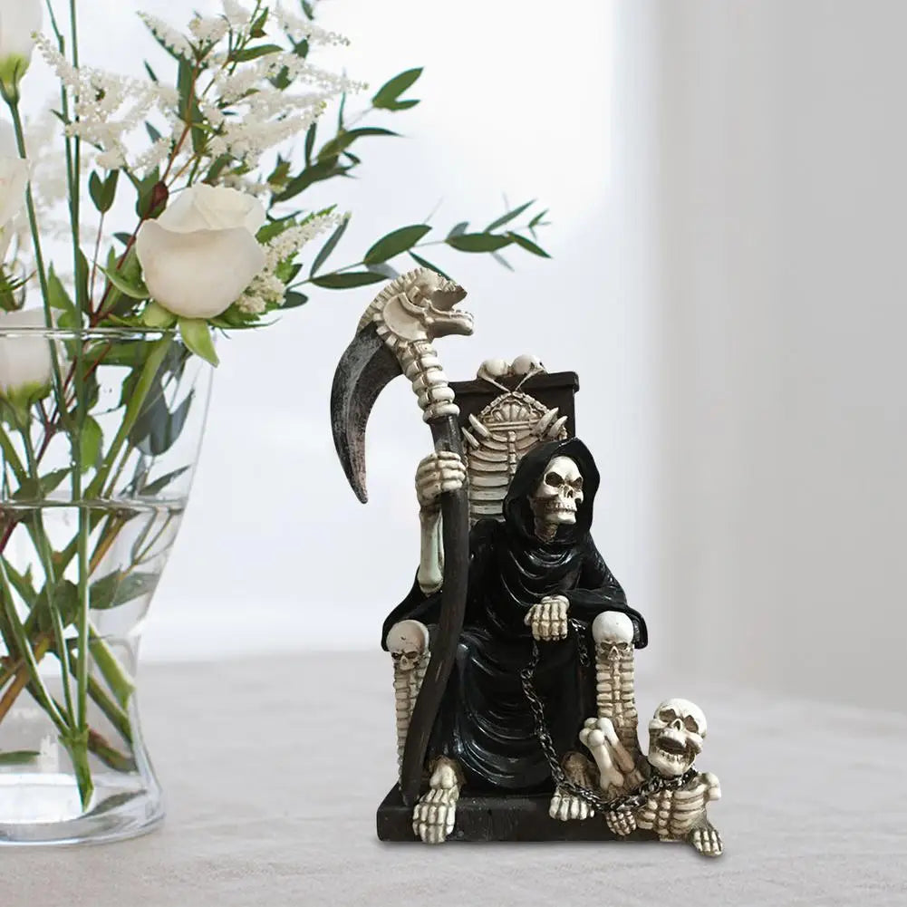 Skull Throne Statue Sculpture Figure