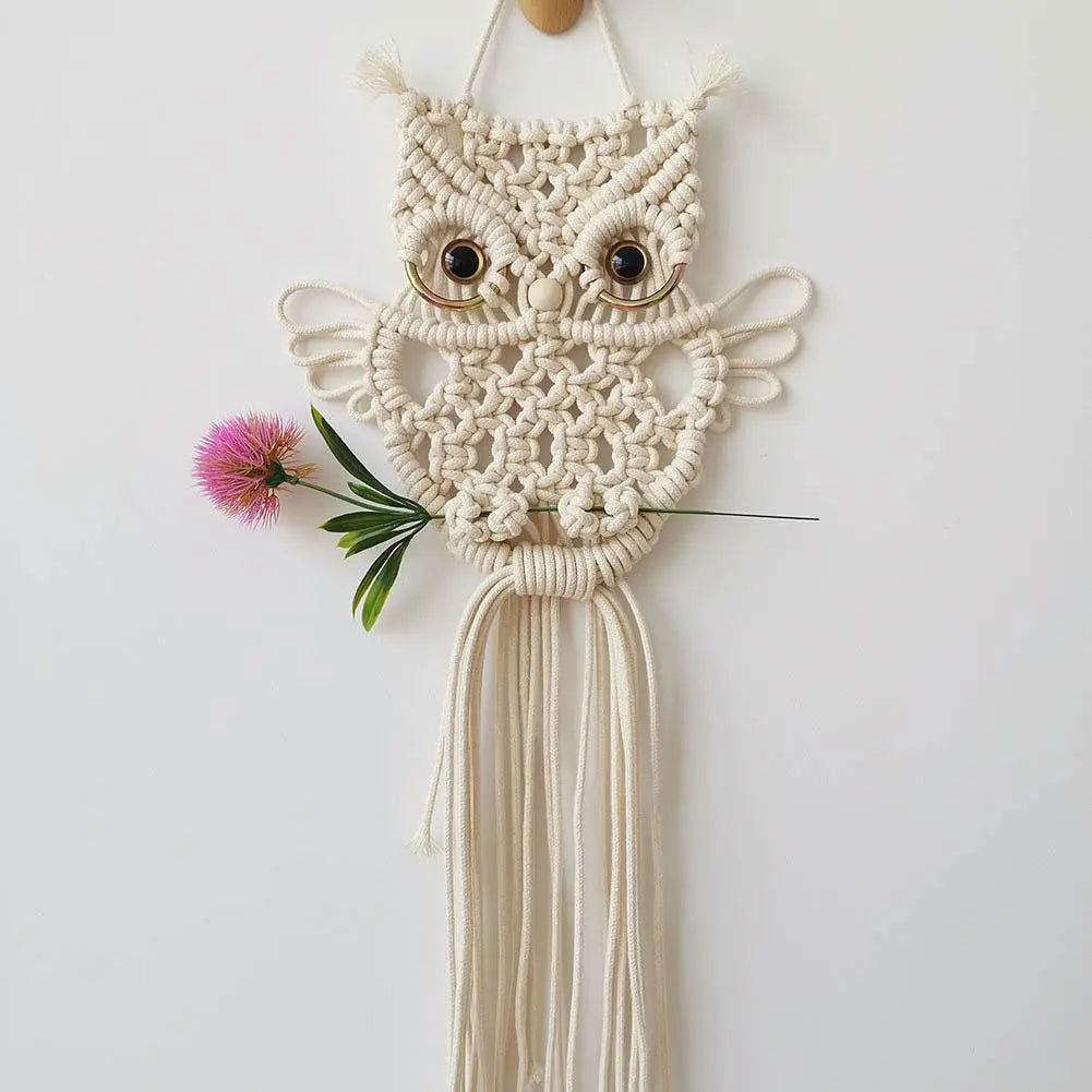 Owl Macrame Woven Wall Hanging