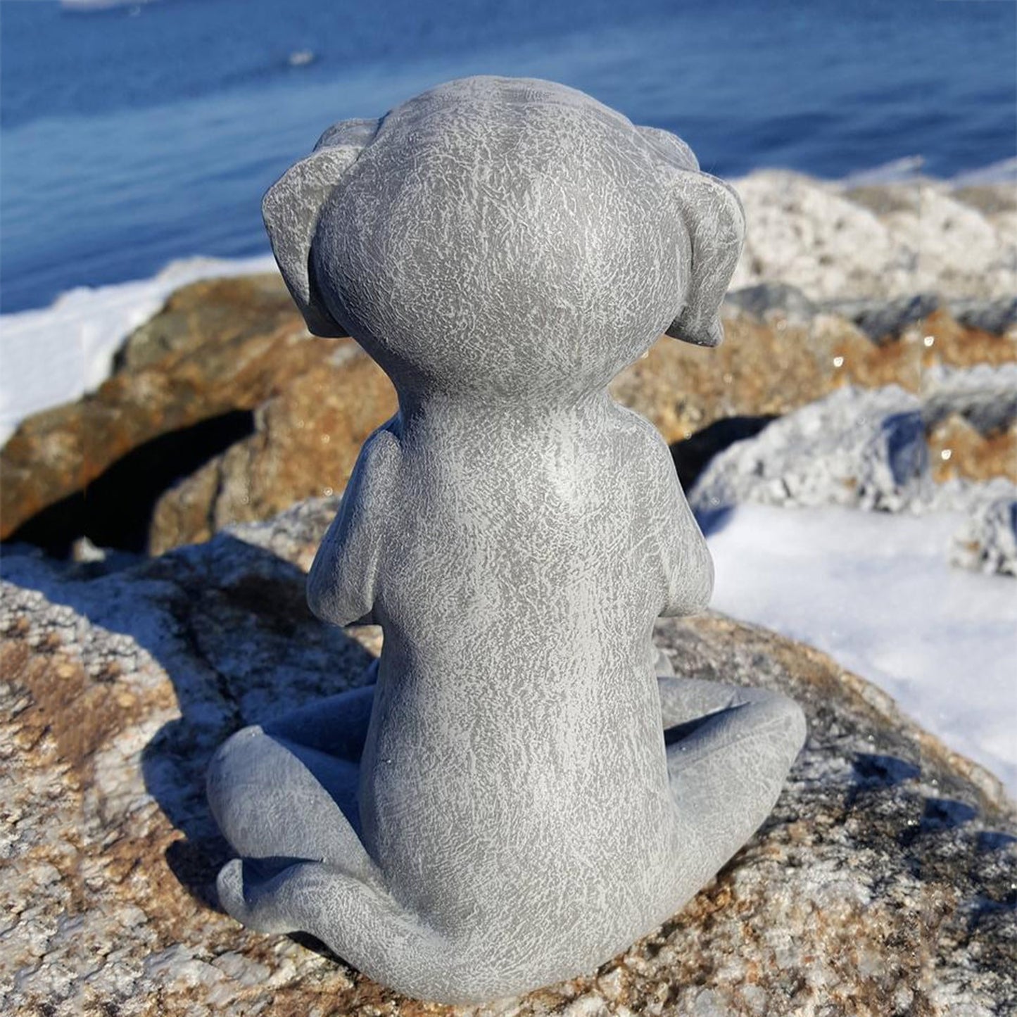 Cute Dog Meditation Statue Resin Statue