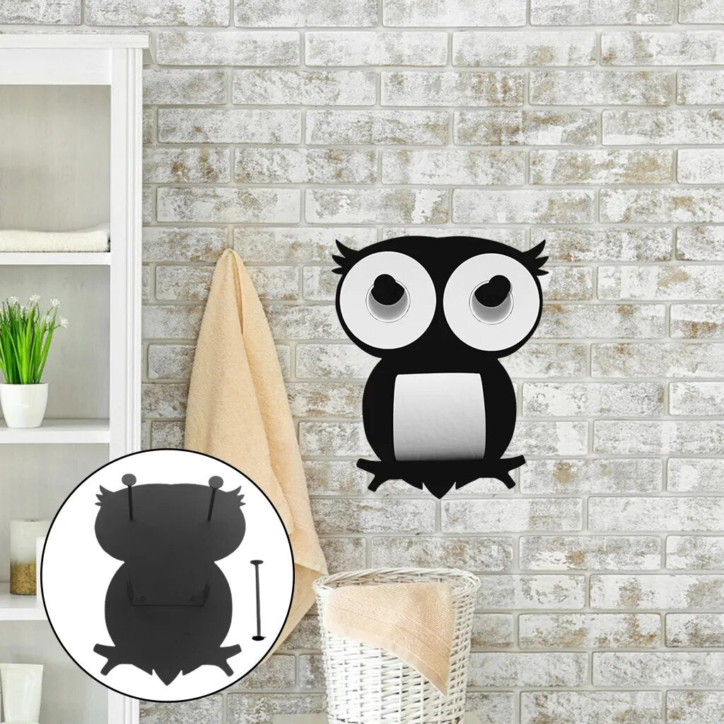 Owl Rack Toilet Paper Metal