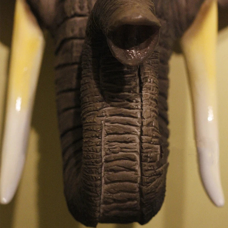 Elephant Head Wall Statue Hanging Sculpture