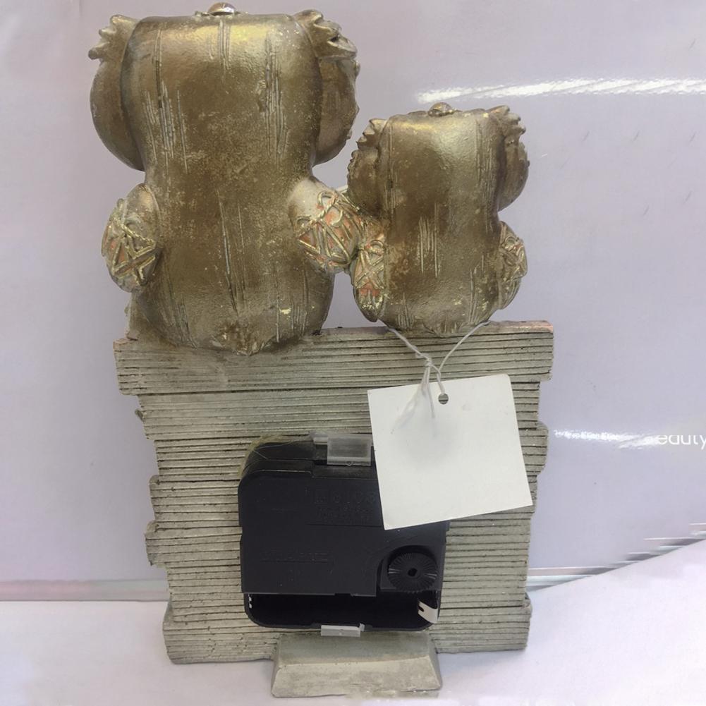 Owl Figurine Shape Resin Owl Statue Clock