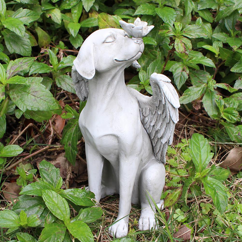 Resin Angel Dog Sculpture Statue