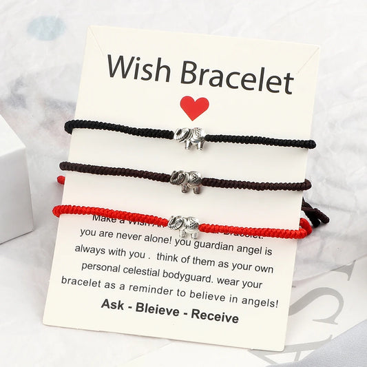 Elephant Pendant Bracelet Silver Color