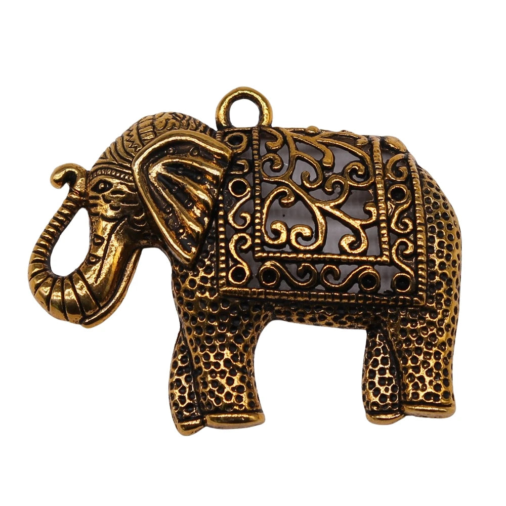 Elephant Pendant Charm For Jewelry Making DIY 1 Item 59x47mm