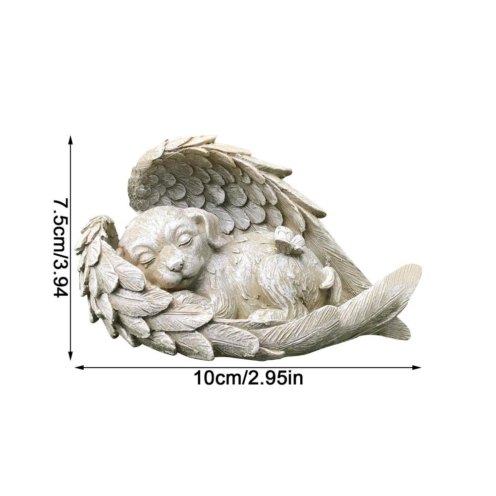 Winged Angel Dog Statue Outdoor Plastic Statue