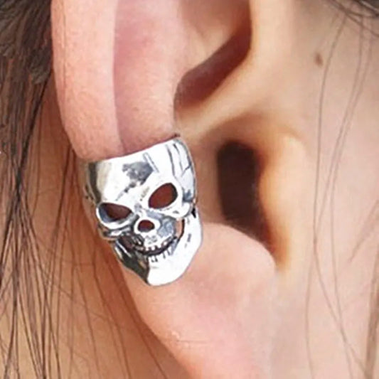 Skull Ear Cuff Stainless Steel