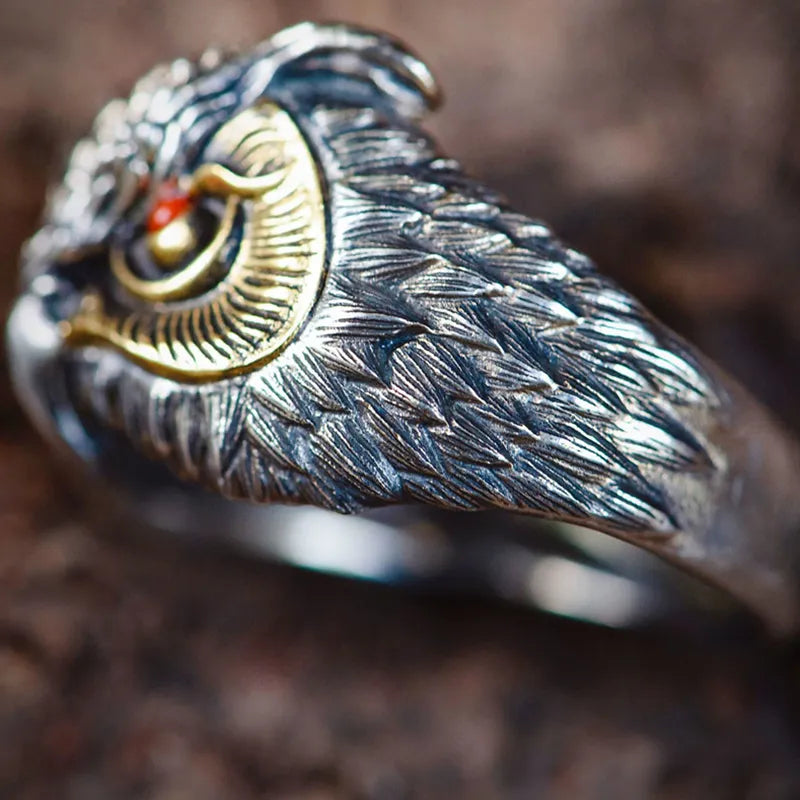 Owl Rings Metal Adjustable Size